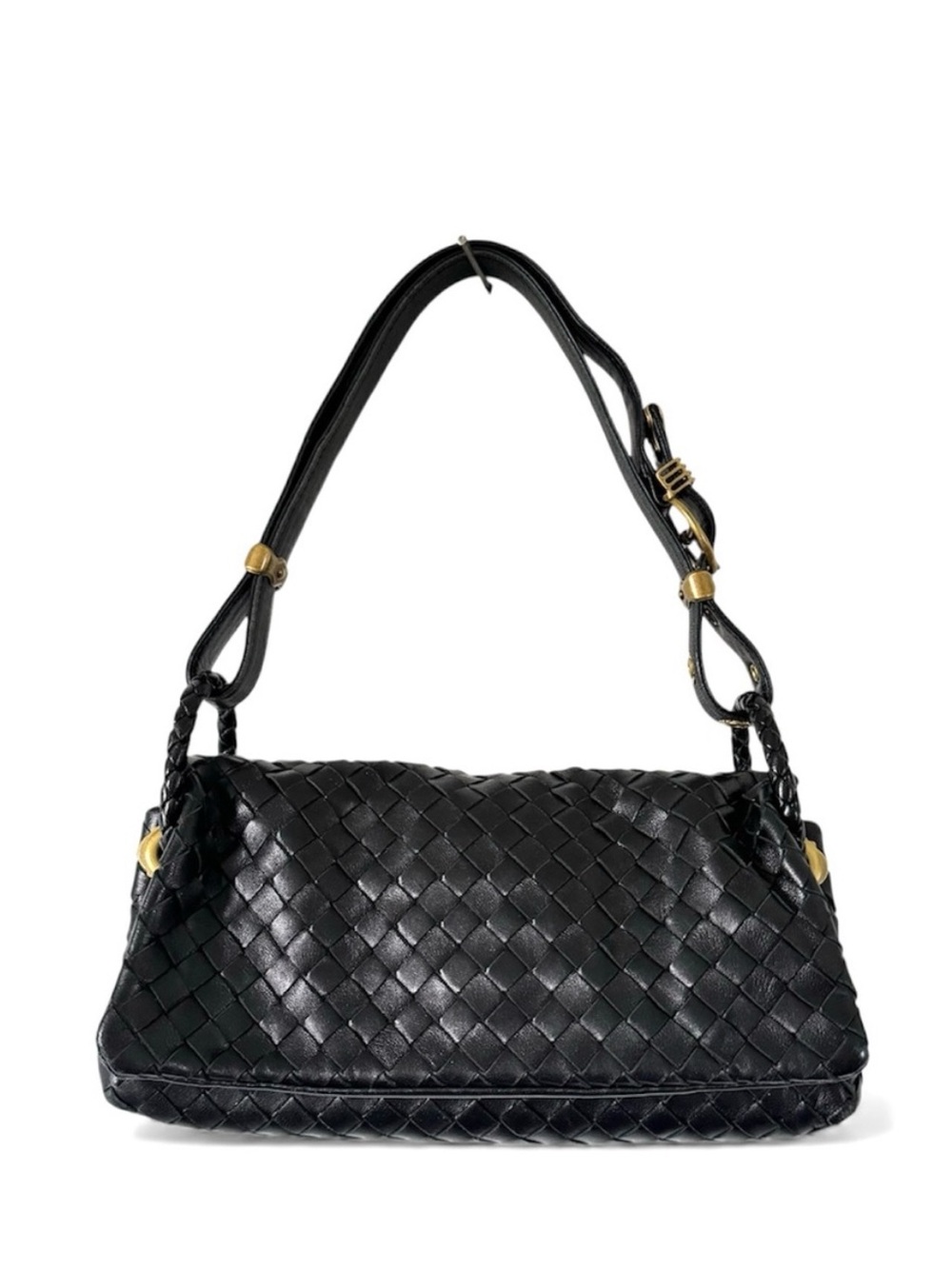 *ISO* Bottega Veneta intrecciato flap shoulder bag